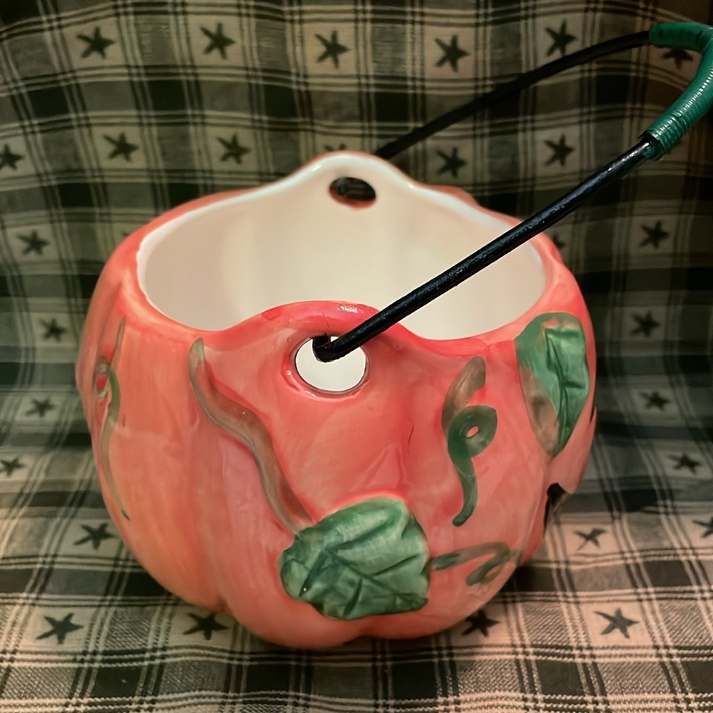 Vintage K's Collection Ceramic Jack O Lantern Pumpkin Halloween/Fall Decor - Picture 8 of 8